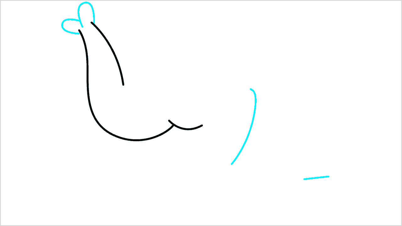 Cómo dibujar un elefante lindo paso a paso (3)