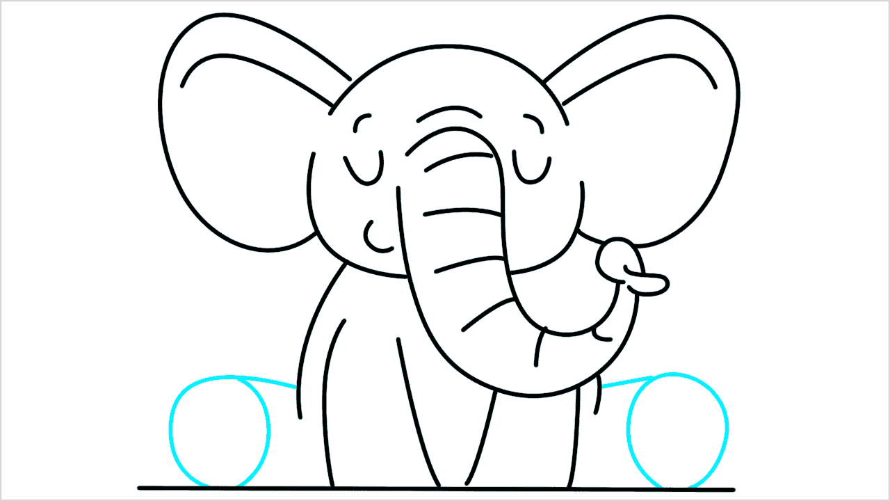 Cómo dibujar un elefante meditando paso a paso (11)