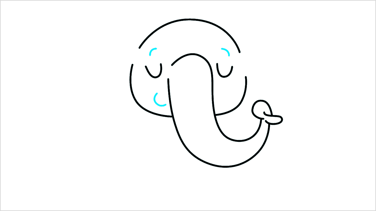 Cómo dibujar un elefante meditando paso a paso (5)