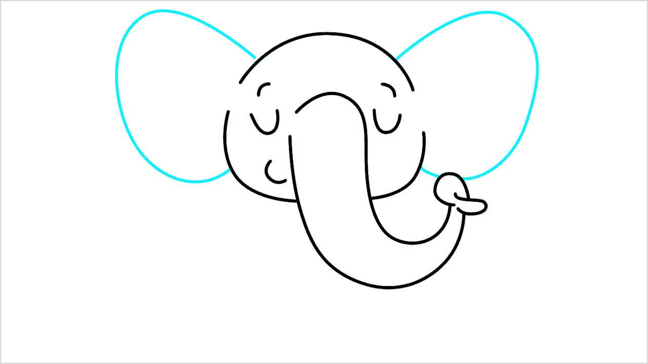 Cómo dibujar un elefante meditando paso a paso (6)