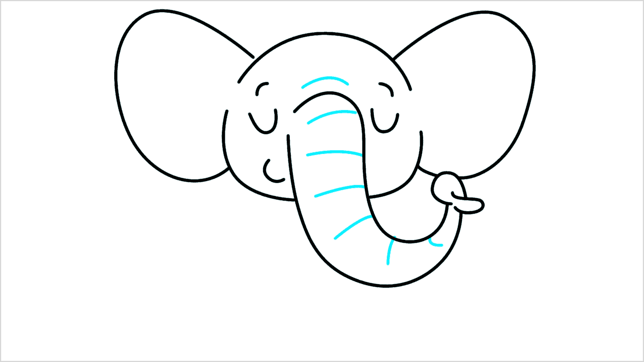 Cómo dibujar un elefante meditando paso a paso (7)