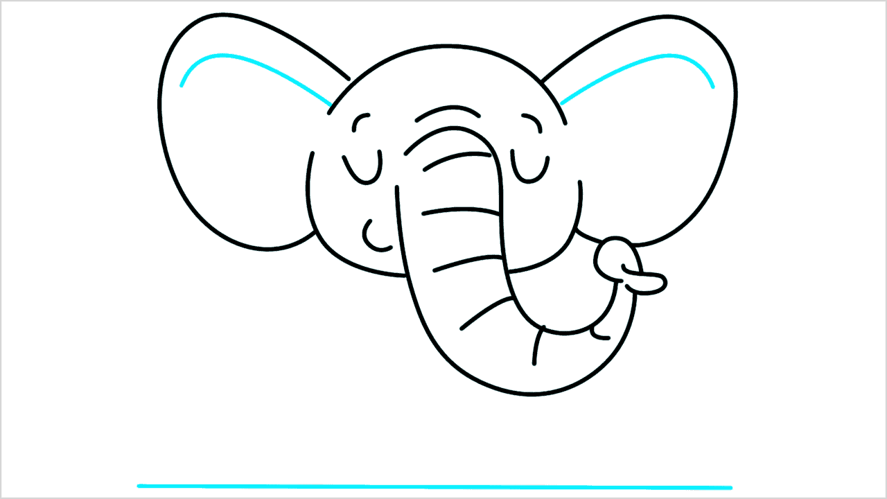 Cómo dibujar un elefante meditando paso a paso (8)