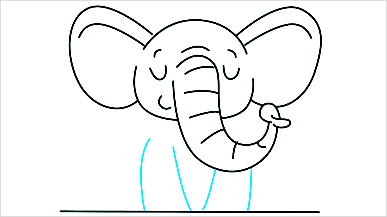 Cómo dibujar un elefante meditando paso a paso (9)