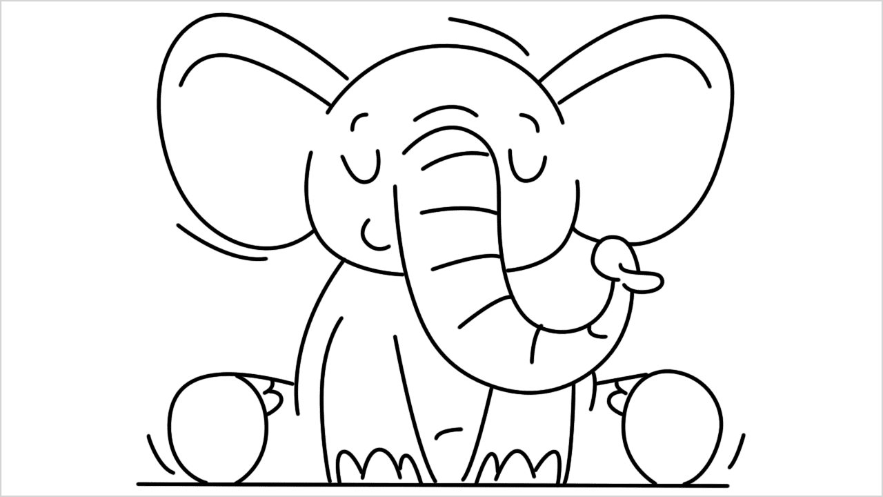 Cómo dibujar un elefante meditando paso a paso