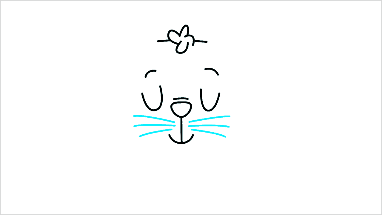 Cómo dibujar un gato meditando paso a paso (4)