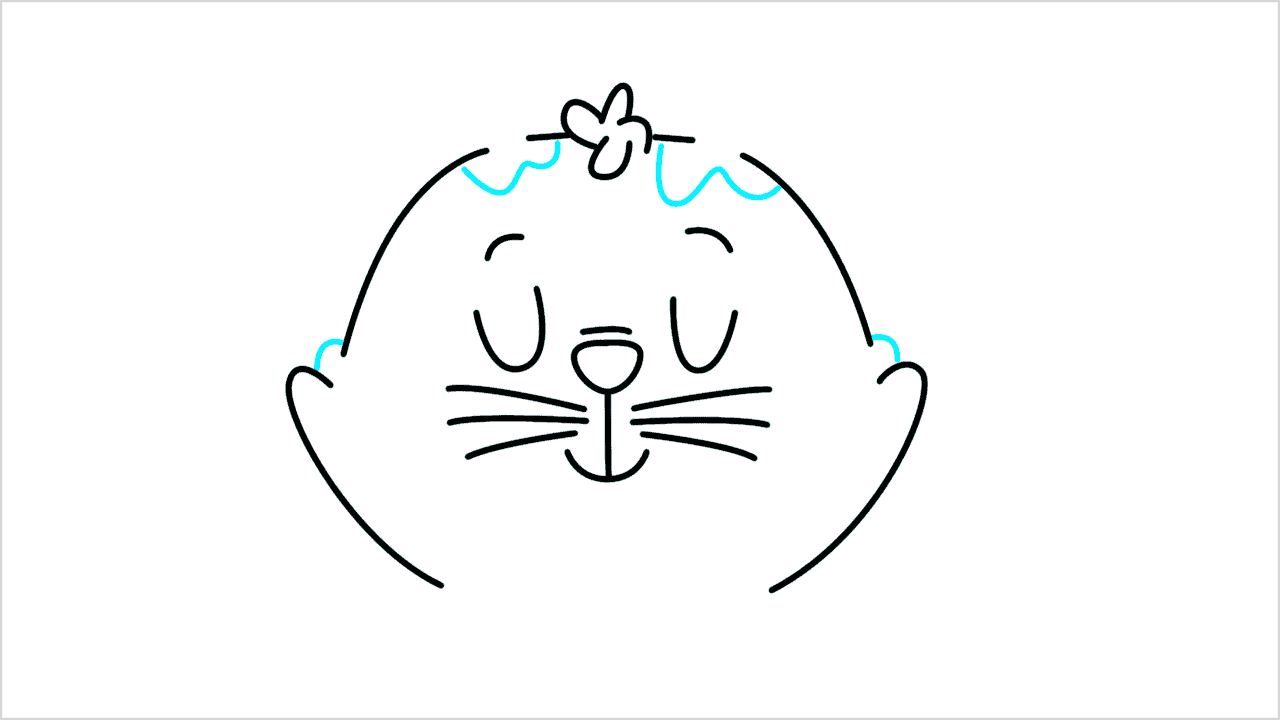 Cómo dibujar un gato meditando paso a paso (6)
