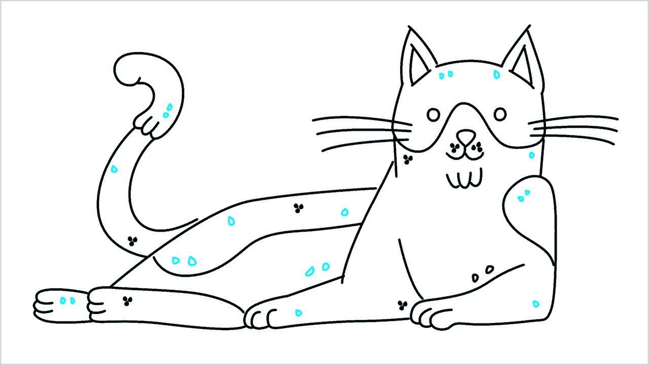 Cómo dibujar un gato paso a paso (14)