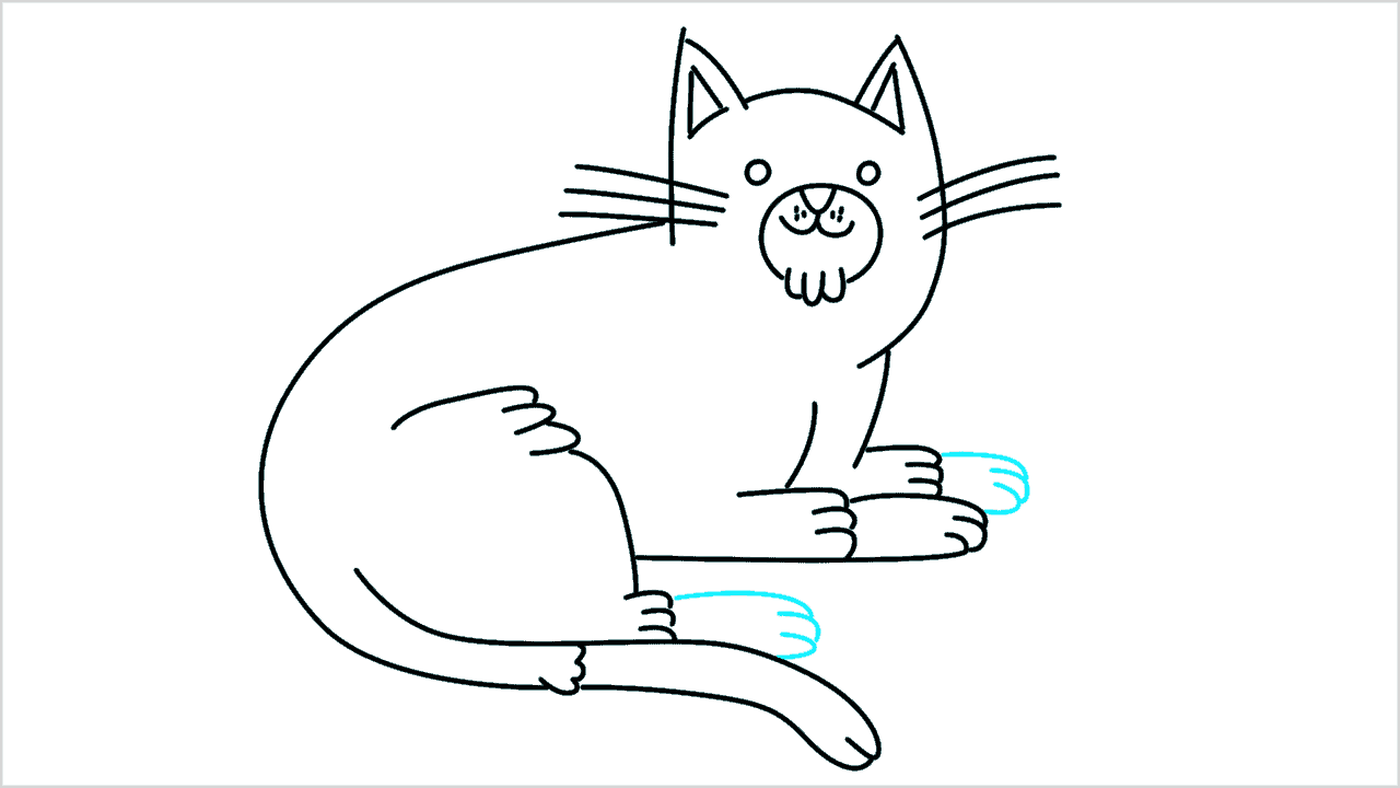 Cómo dibujar un gato (siamese) paso a paso (12)