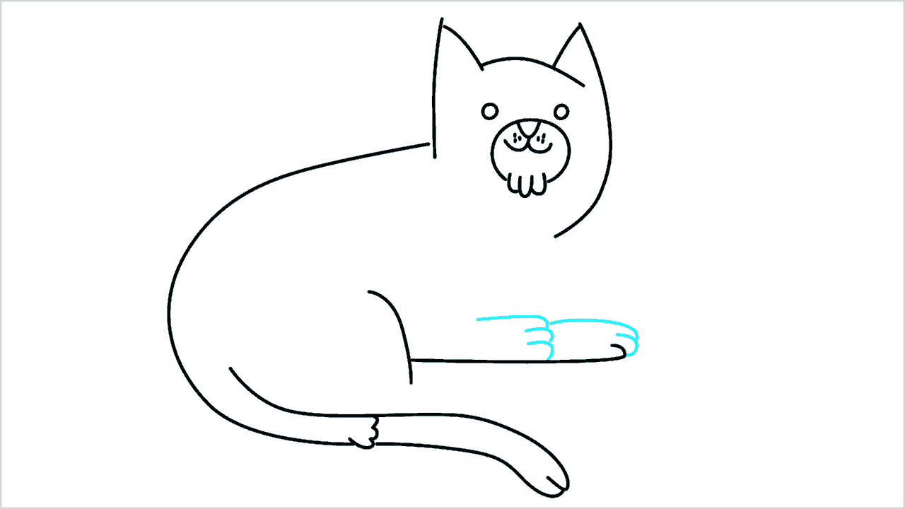 Cómo dibujar un gato (siamese) paso a paso (8)