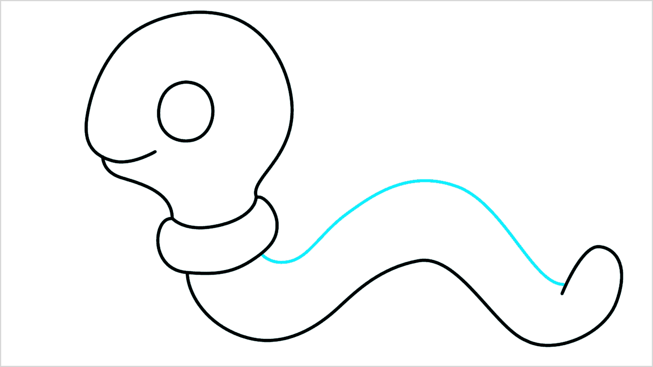 Cómo dibujar un gusano paso a paso (4)