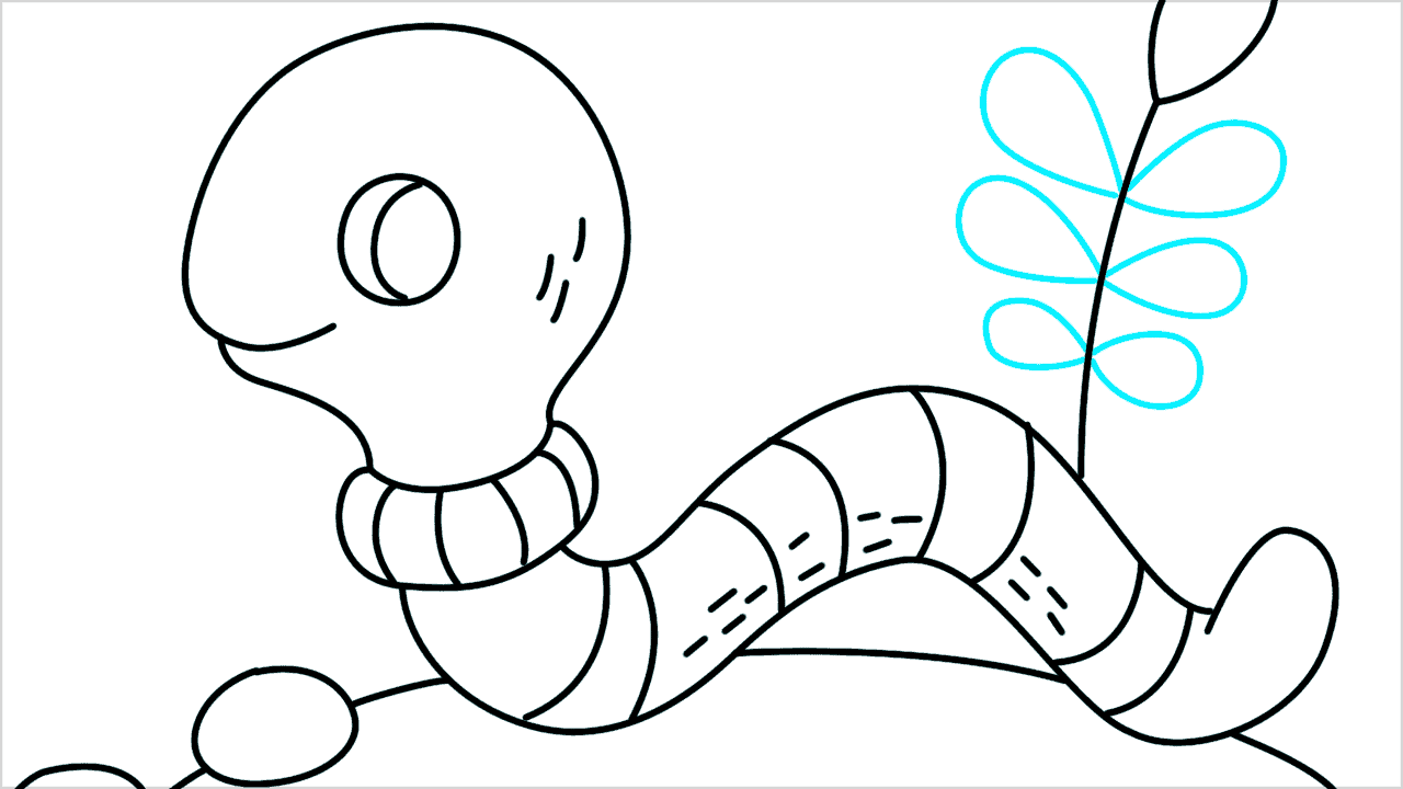 Cómo dibujar un gusano paso a paso (9)