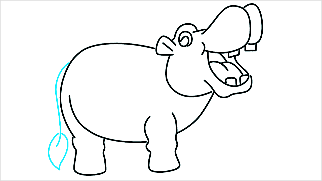 Cómo dibujar un hipopótamo paso a paso (10)