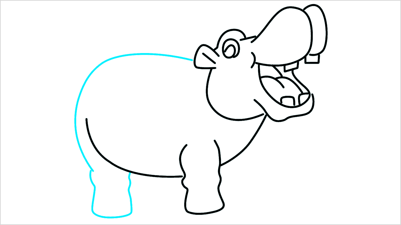 Cómo dibujar un hipopótamo paso a paso (9)