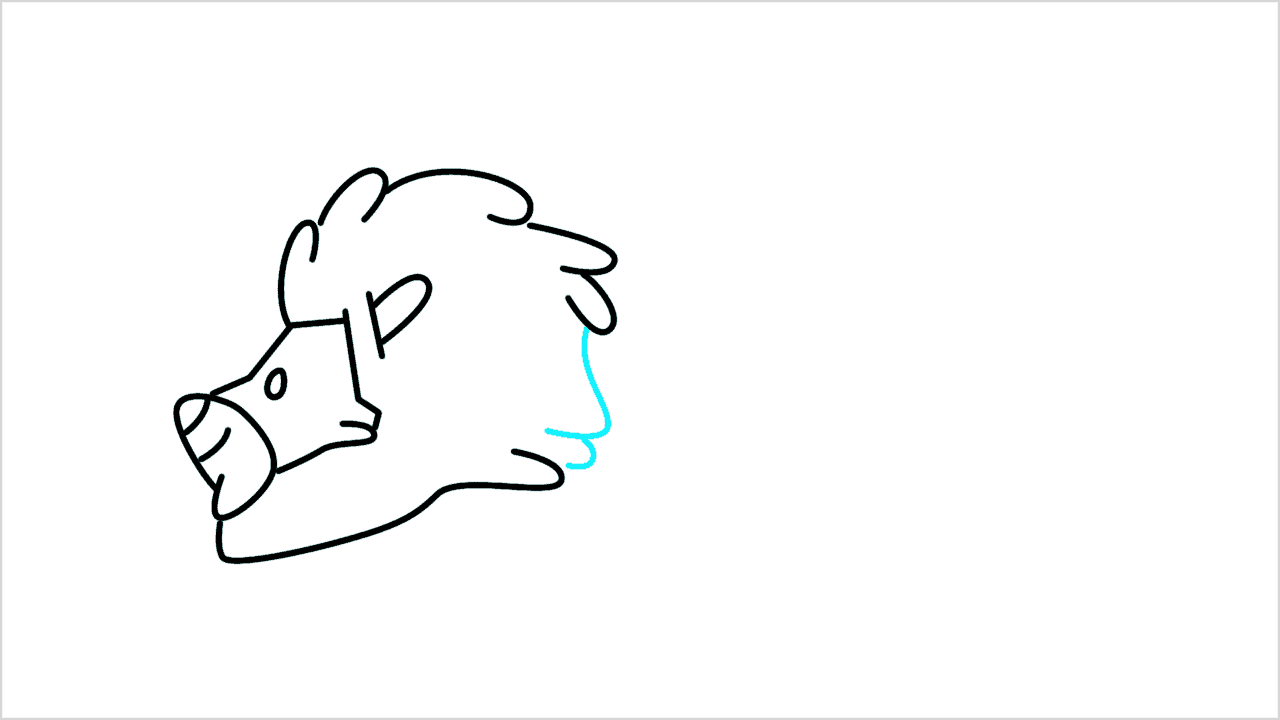 Cómo dibujar un león perezoso acostado paso a paso (6)
