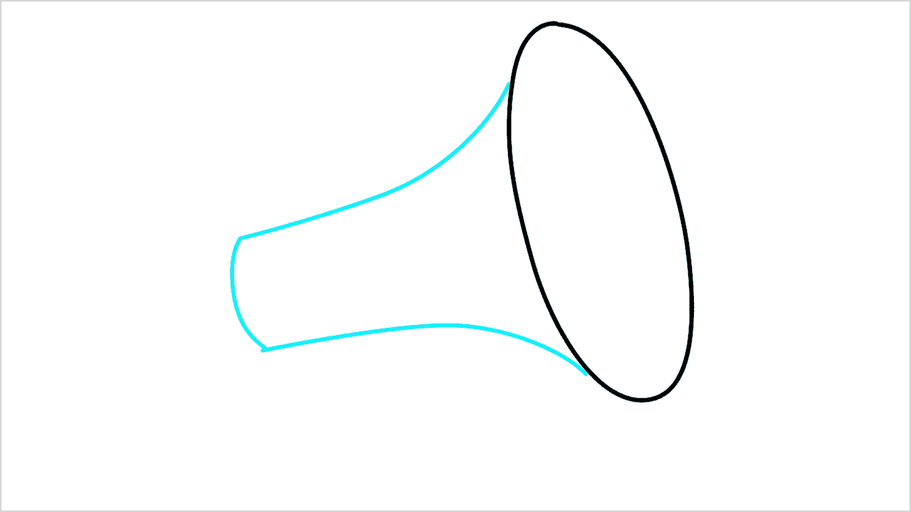 Cómo dibujar un megáfono paso a paso (2)