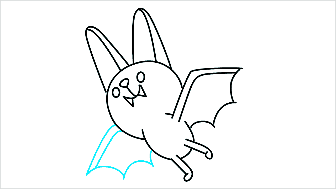 Cómo dibujar un murciélago (HALLOWEEN) paso a paso (10)