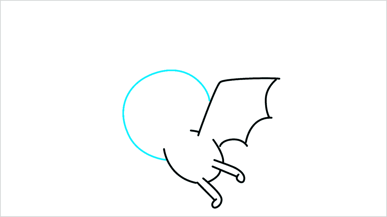 Cómo dibujar un murciélago (HALLOWEEN) paso a paso (5)