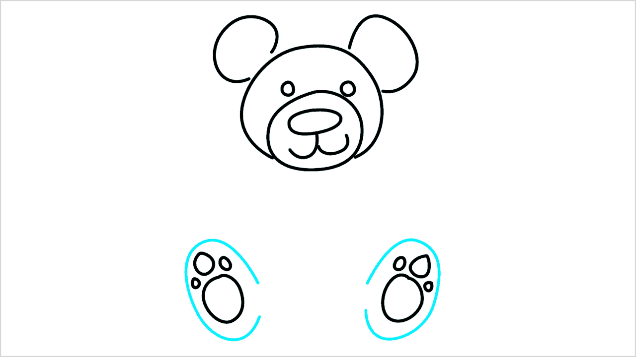 Cómo dibujar un oso de peluche paso a paso (6)