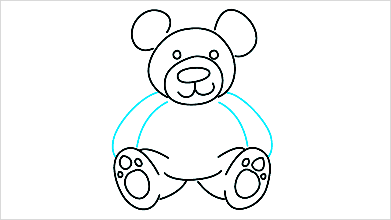 Cómo dibujar un oso de peluche paso a paso (9)