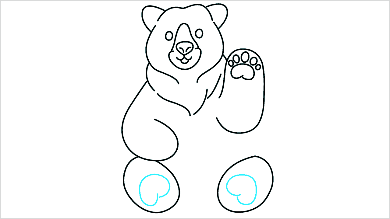 Cómo dibujar un oso (grizzly bear) paso a paso (10)
