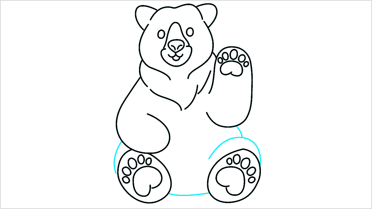 Cómo dibujar un oso (grizzly bear) paso a paso (12)