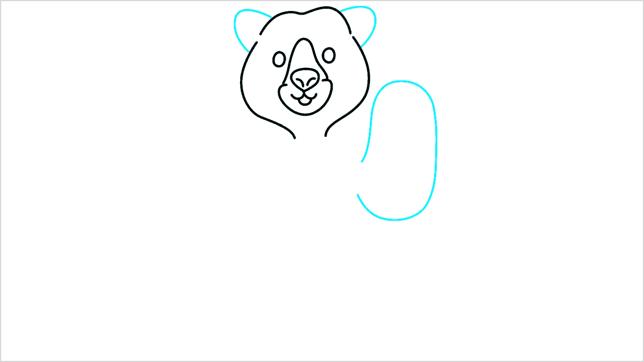 Cómo dibujar un oso (grizzly bear) paso a paso (6)
