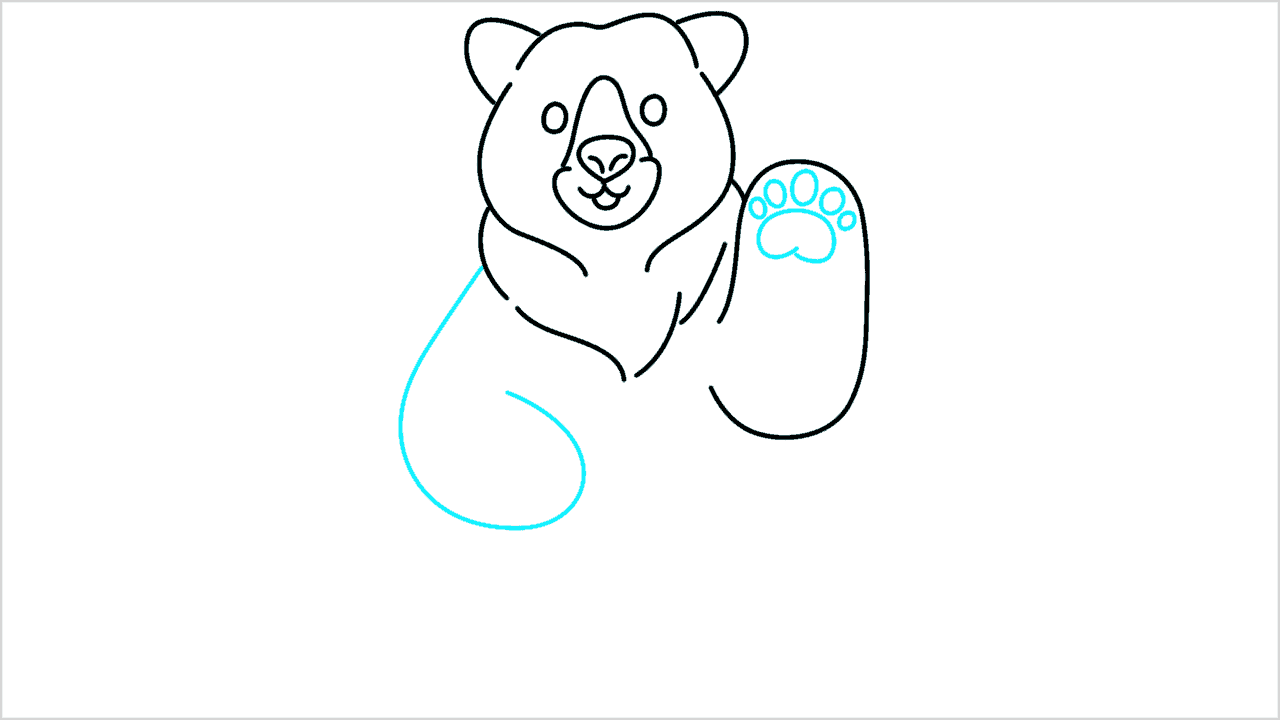 Cómo dibujar un oso (grizzly bear) paso a paso (8)
