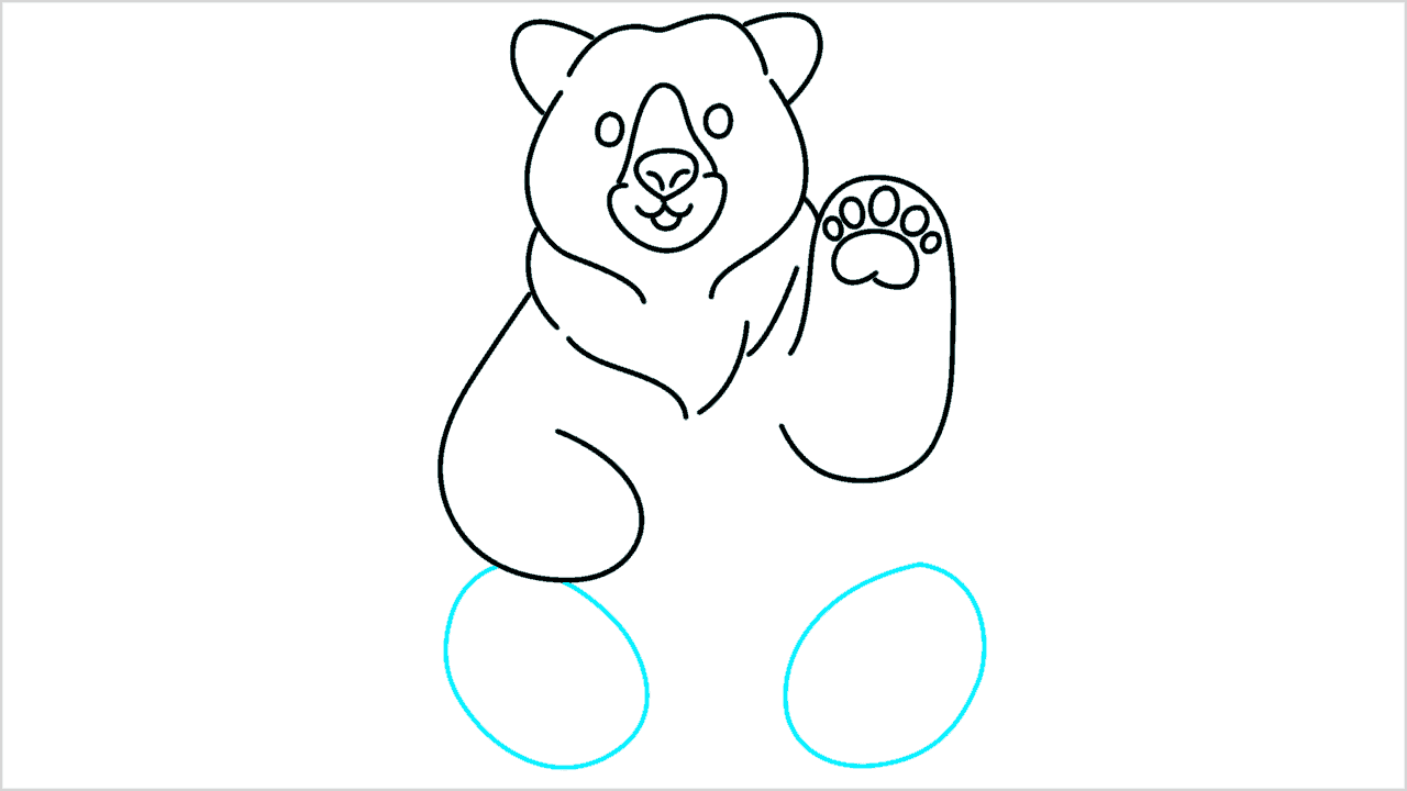 Cómo dibujar un oso (grizzly bear) paso a paso (9)