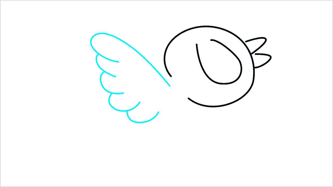 Cómo dibujar un pájaro gritando paso a paso (3)