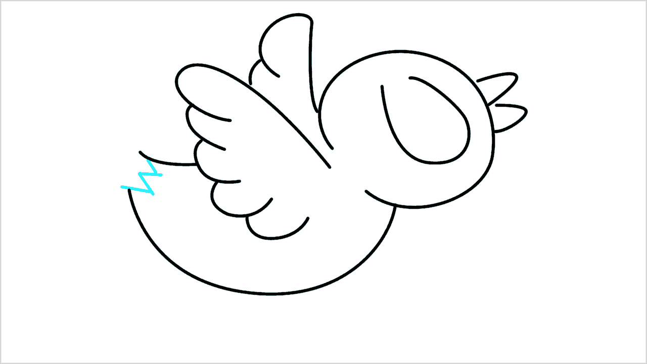 Cómo dibujar un pájaro gritando paso a paso (6)