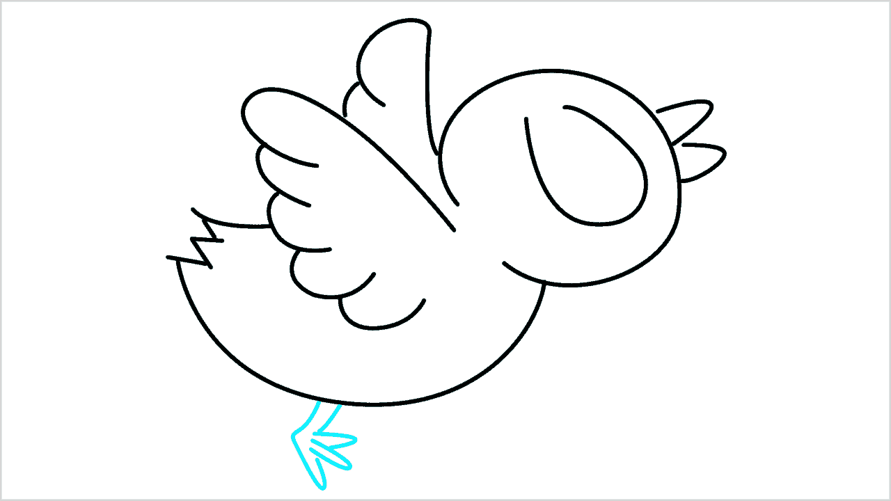 Cómo dibujar un pájaro gritando paso a paso (7)