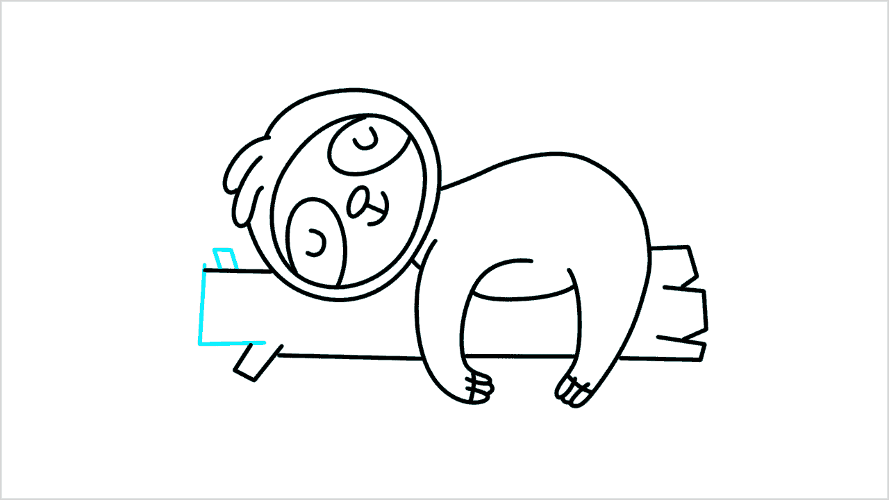 Cómo dibujar un perezoso dormido paso a paso (11)