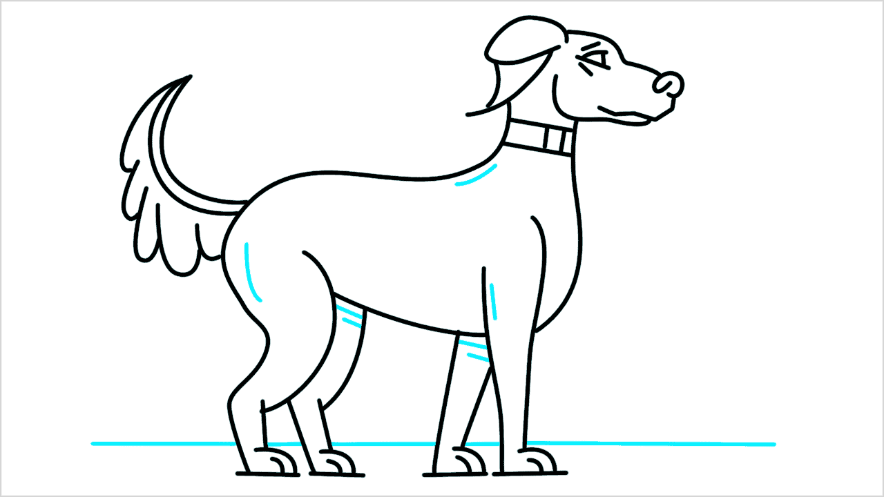 Cómo dibujar un perro doberman paso a paso (12)