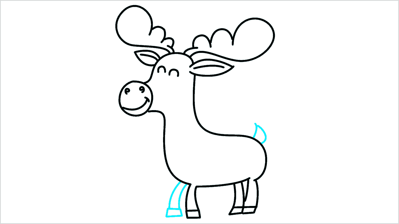 Cómo dibujar un reno lindo fácil paso a paso (chibi) (10)