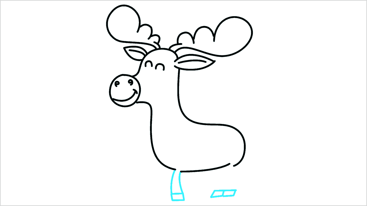 Cómo dibujar un reno lindo fácil paso a paso (chibi) (8)