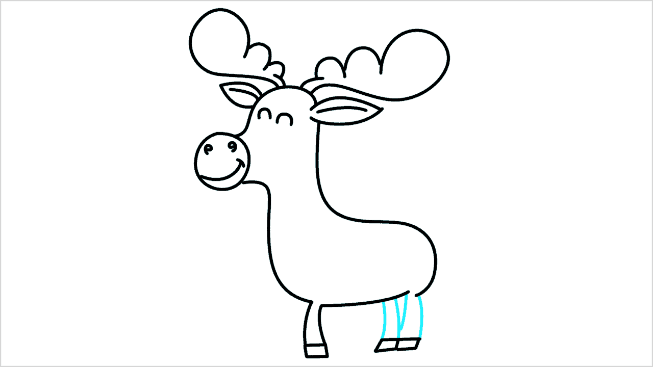 Cómo dibujar un reno lindo fácil paso a paso (chibi) (9)