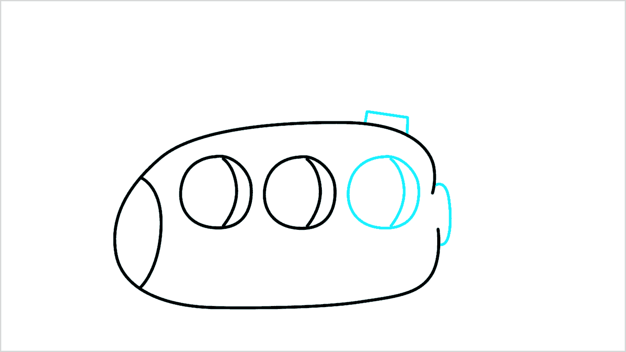 Cómo dibujar un submarino paso a paso (3)