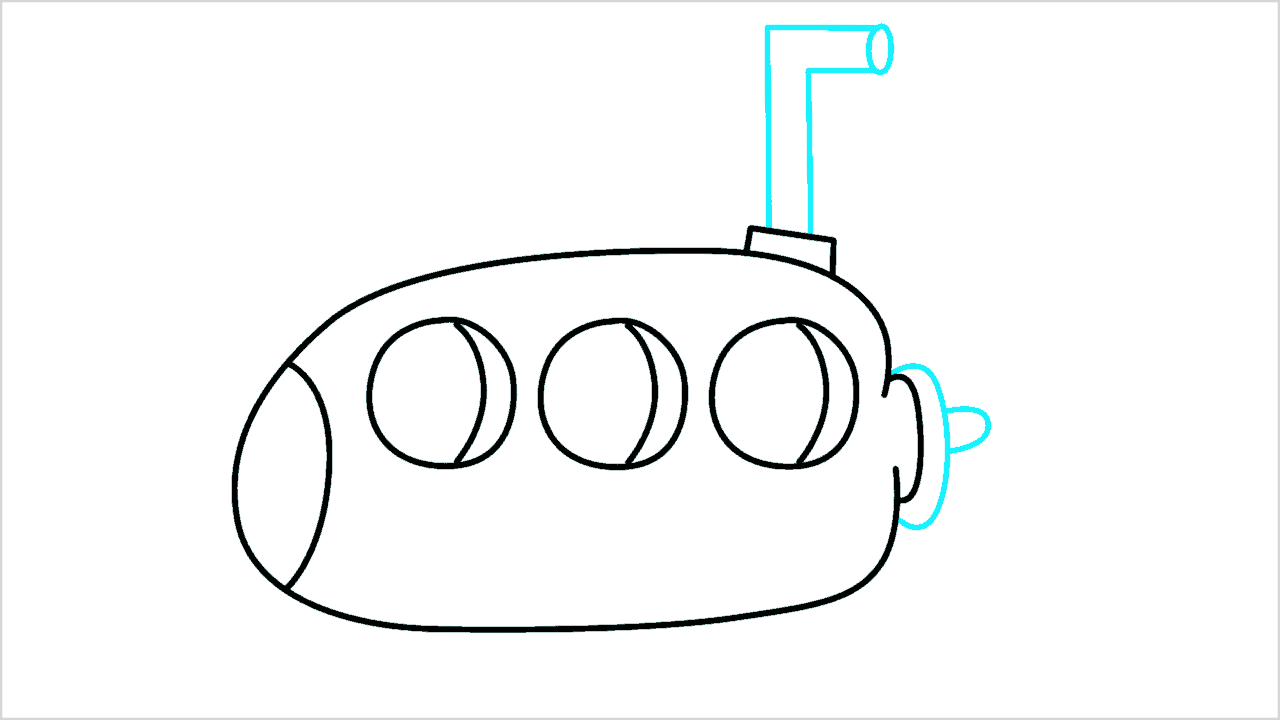 Cómo dibujar un submarino paso a paso (4)
