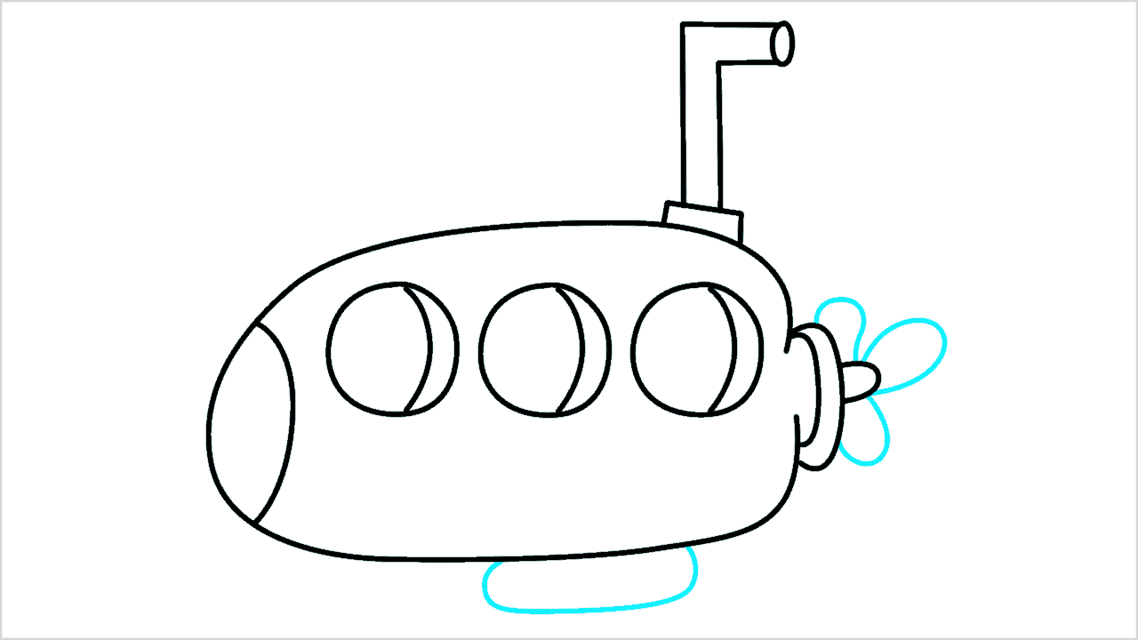 Cómo dibujar un submarino paso a paso (5)