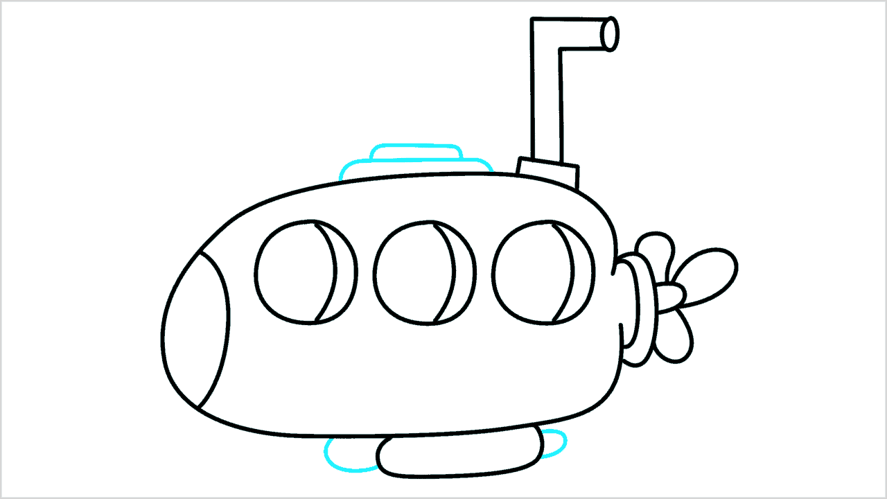Cómo dibujar un submarino paso a paso (6)