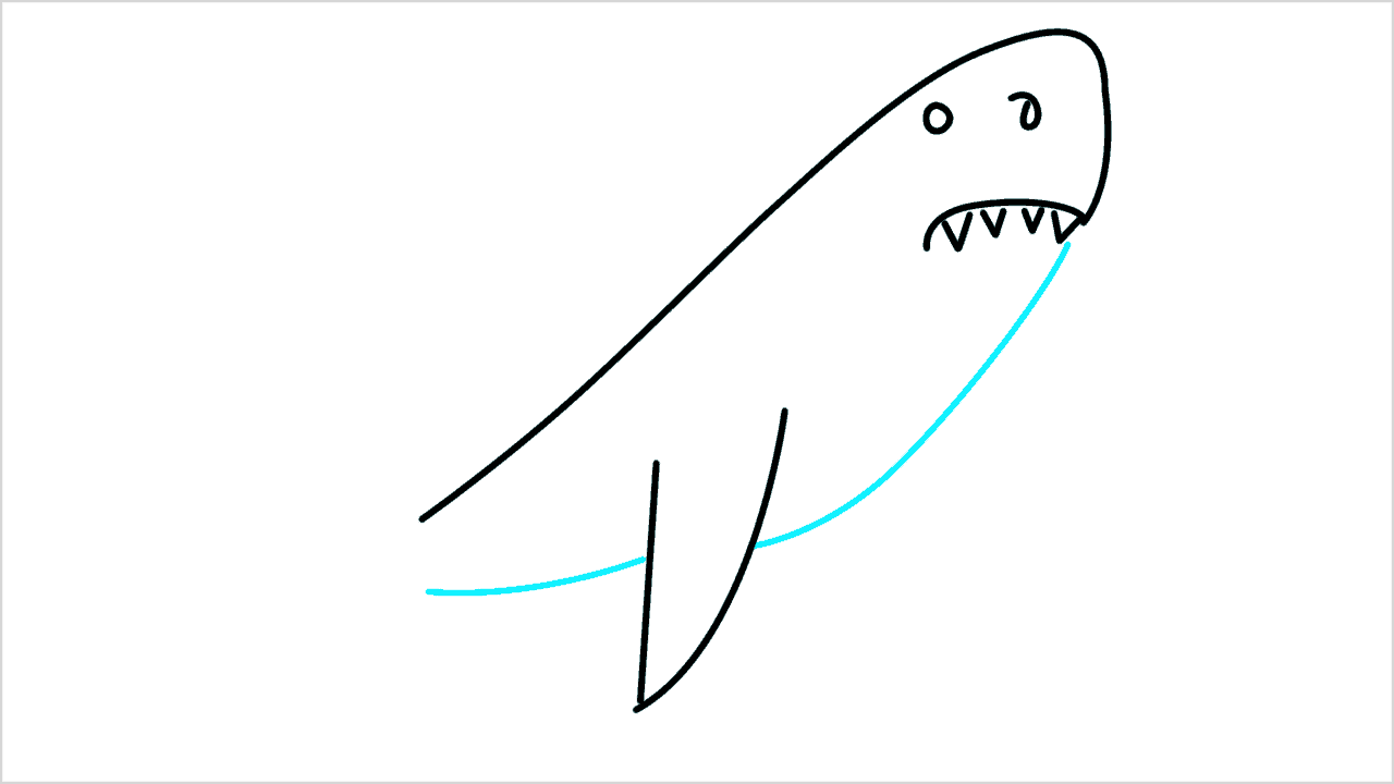 Cómo dibujar un tiburón enojado paso a paso (5)