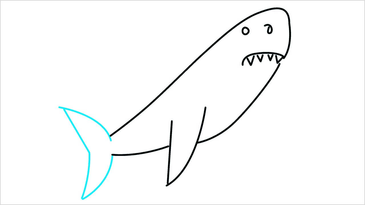 Cómo dibujar un tiburón enojado paso a paso (6)