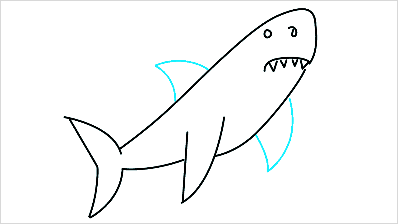 Cómo dibujar un tiburón enojado paso a paso (7)