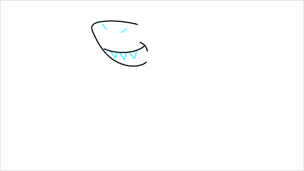 Cómo dibujar un tiburón parado paso a paso (3)
