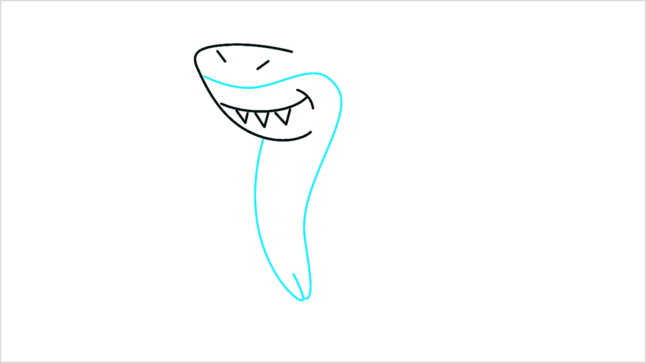 Cómo dibujar un tiburón parado paso a paso (4)