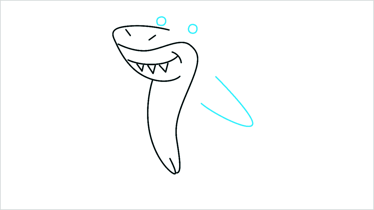Cómo dibujar un tiburón parado paso a paso (5)