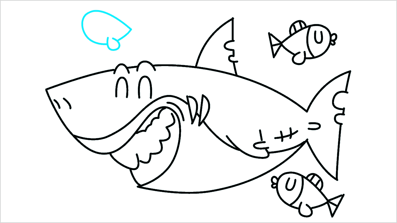 Cómo dibujar un tiburón paso a paso (11)