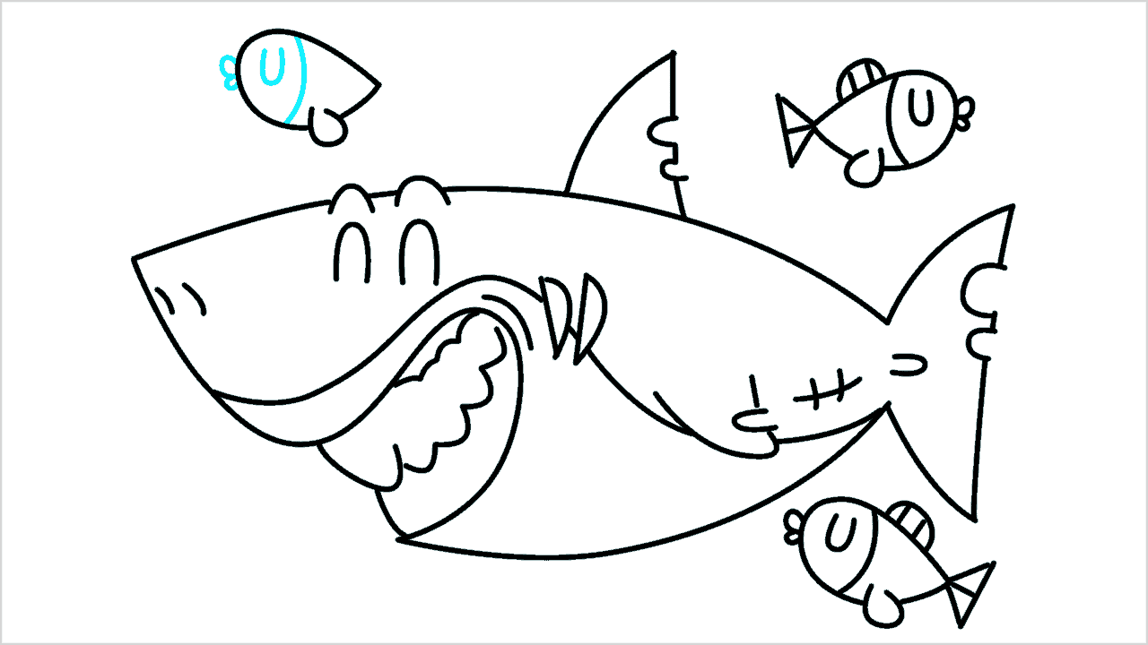 Cómo dibujar un tiburón paso a paso (12)