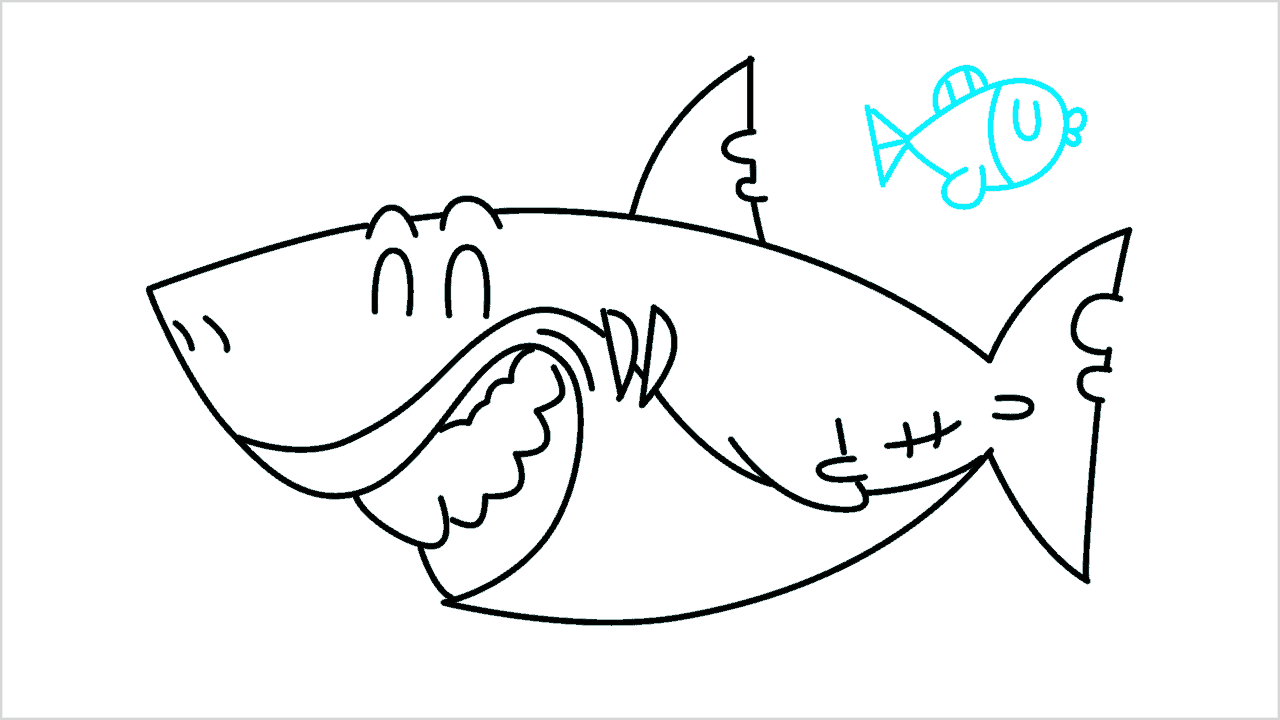 Cómo dibujar un tiburón paso a paso (9)