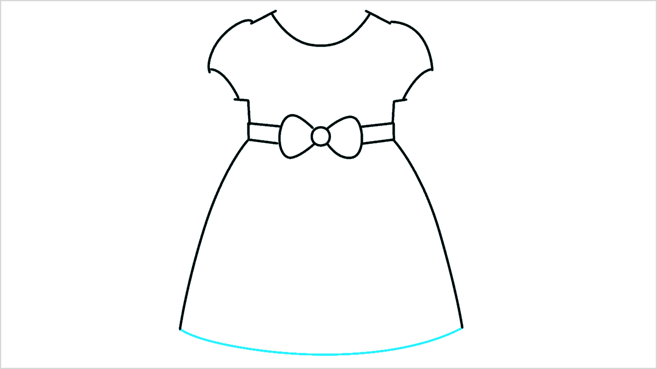 Cómo dibujar un vestido de bebé paso a paso (7)